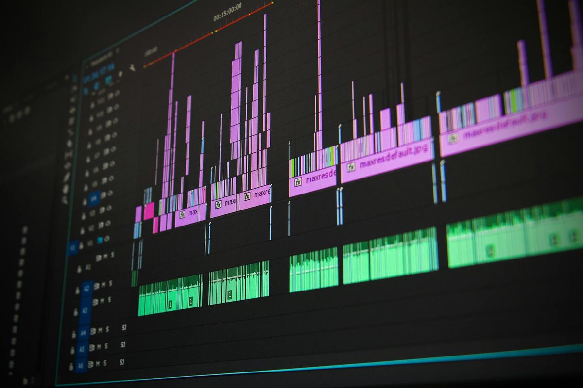 Data timeline and metrics visualization on screen representing model instrumentation and operational governance